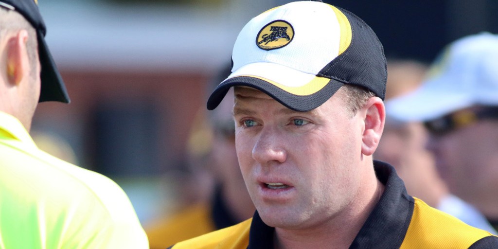 Nick Stevens coaching the SANFL Tigers