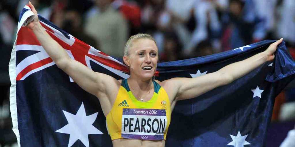 Hurdler Sally Pearson after winning gold at the London Olympics.