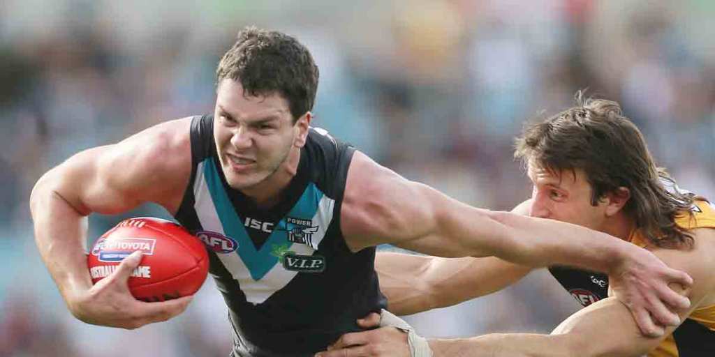 Jarrad Redden in action for Port Adelaide in 2013.
