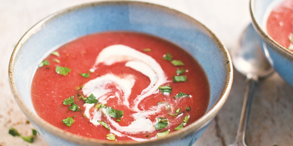Beetroot and celeriac soup. Photo: Laura Edwards