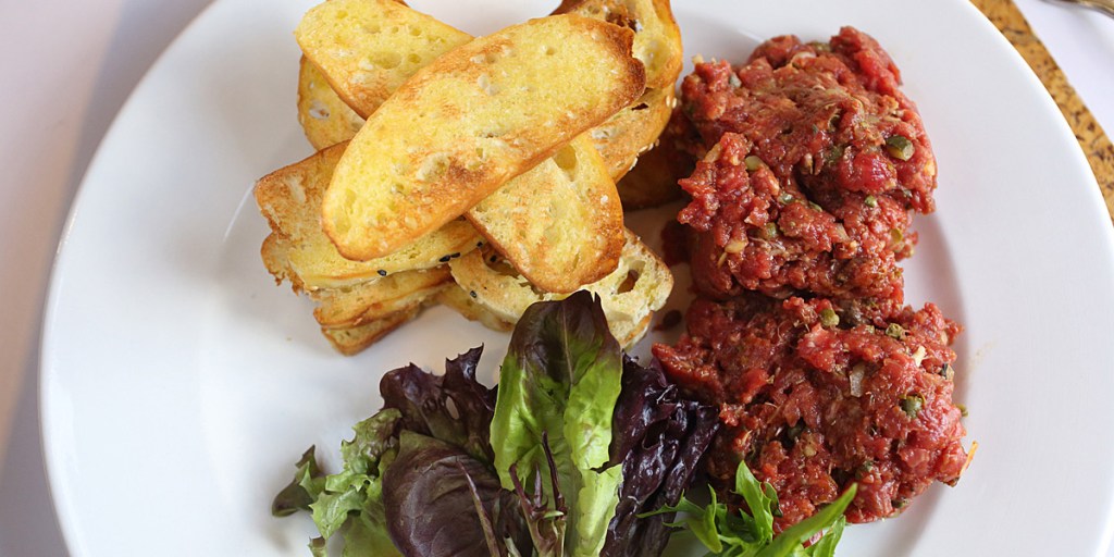 Carnivore's delight: the Cork and Cleaver steak tartare. Photo: Tony Lewis