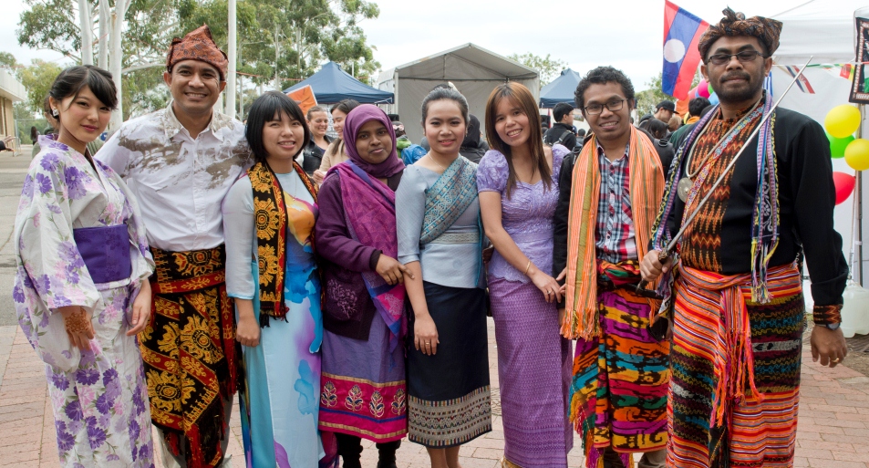 Footsteps of Colour participants on the Flinders campus