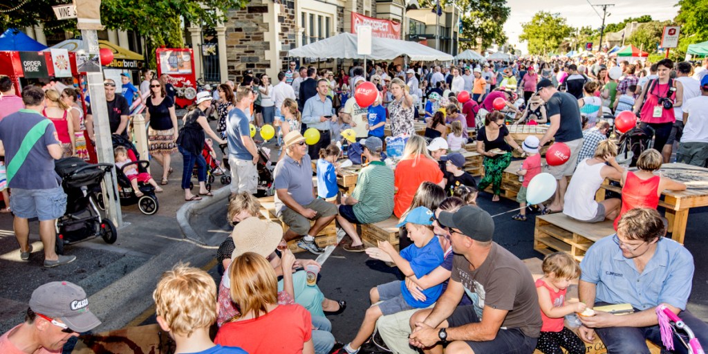 "Village Heart" has attracted major events since its redevelopment, including the Tour Down Under (above).