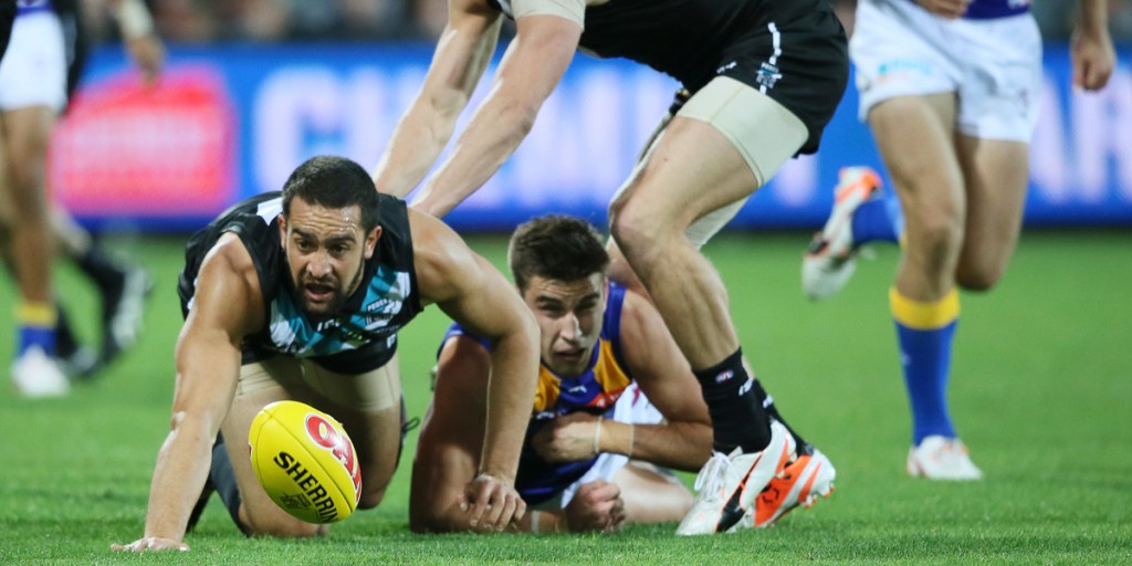 Alipate Carlile (left) during last weekend's tough encounter with West Coast.