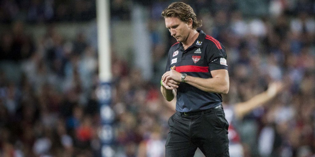 Essendon coach James Hird after Saturday's loss to Fremantle.