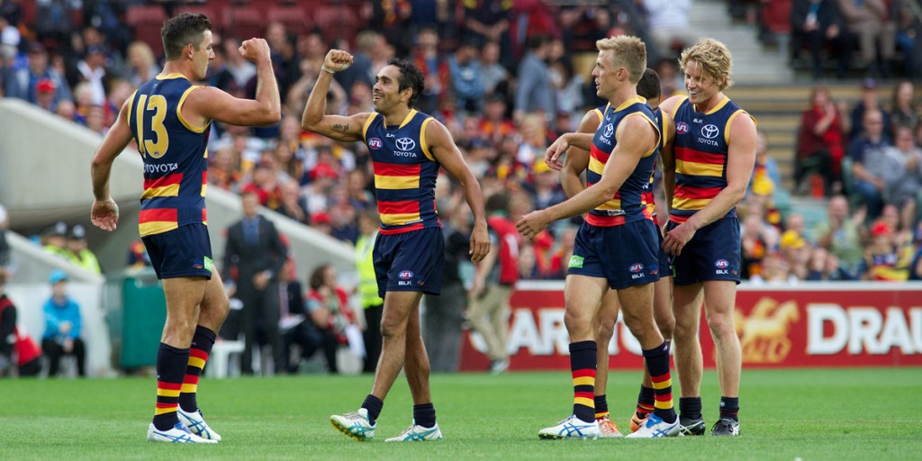 Taylor Walker (left) and Eddie Betts are the AFL's most dangerous forward duo in 2015. Photo: Michael Errey/InDaily