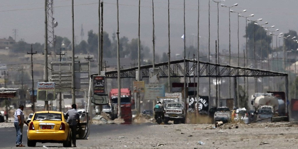 A checkpoint in Mosul, where the Australians were believed to have been based. Photo: AFP