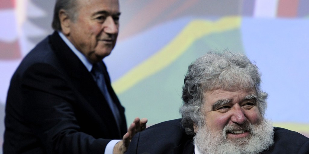 Chuck Blazer (right) with then FIFA president Sepp Blatter in Europe in 2011.