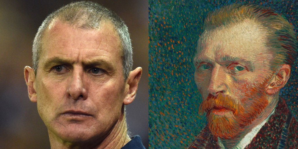 'Great art comes from a level of frustration': Phil Walsh and a Van Gogh self-portrait.