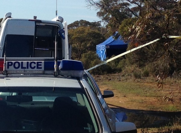 An SA Police photo of the area where the bones were discovered.