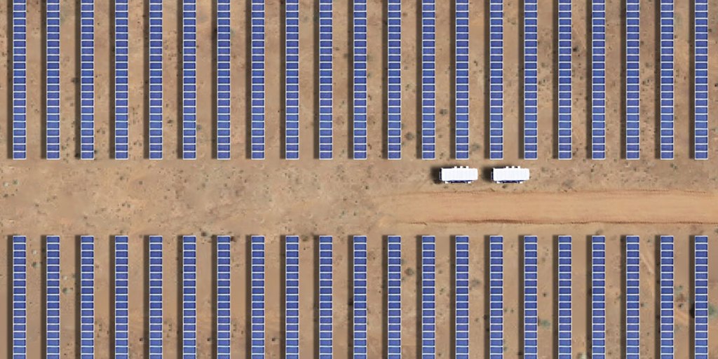 An impression of part of the solar array to be built at the DeGrussa mine. Photo: Supplied by Sandfire