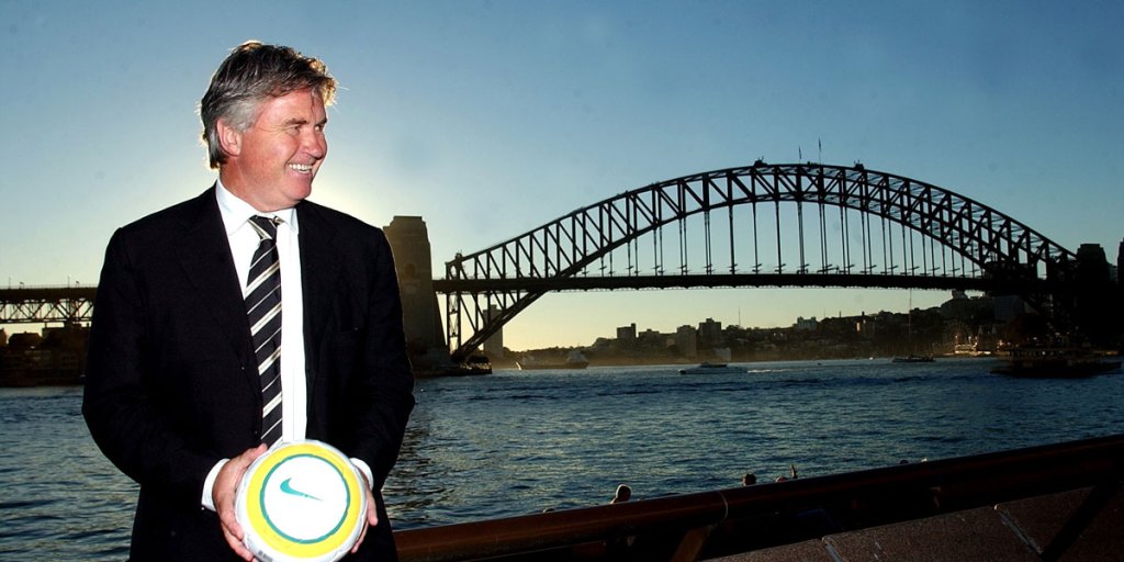 Guus Hiddink after being appointed coach of the Socceroos in 2005.