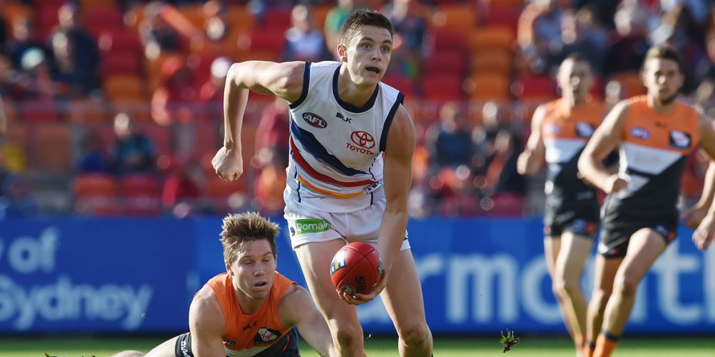 In his first season, Jake Lever is already showing leadership in the Crows backline.