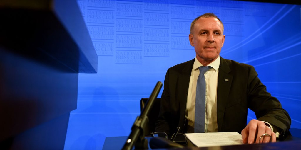 Jay Weatherill at the National Press Club yesterday.