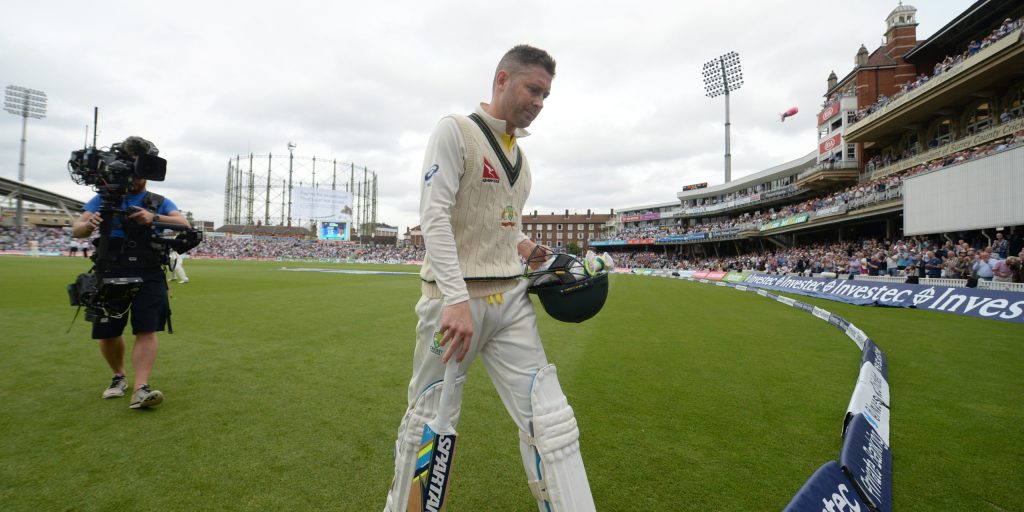 Retiring Australian captain Michael Clarke leaves the field after being dismissed for 15 in the fifth Ashes test.