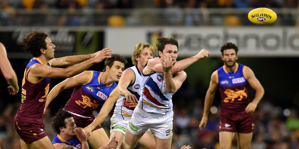 Patrick Dangerfield in action against the Lions earlier this year. 