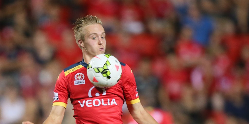 Jimmy Jeggo scored twice for Adelaide United last night.