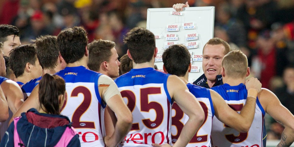 Will Brisbane coach Justin Leppitsch be the next victim of Adelaide Shellacking Syndrome? Photo: Michael Errey/InDaily
