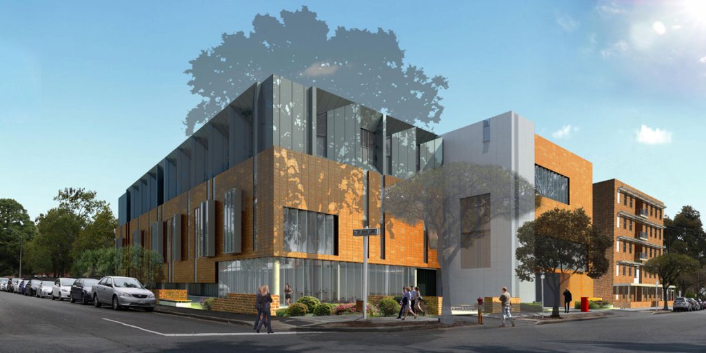 An illustration of the proposed expansion of St Andrew's hospital.