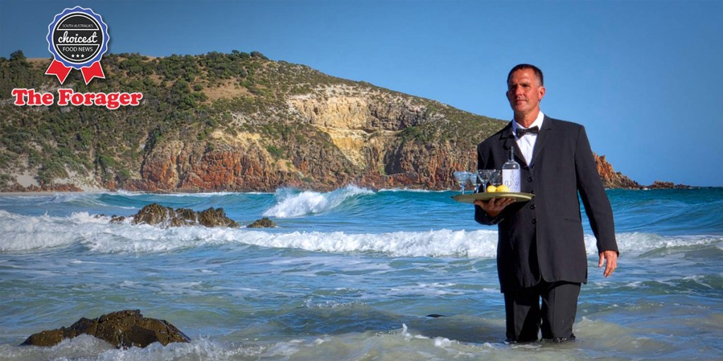 'James Bond' emerges from the surf at one of this year's Kangaroo Island FEASTival events. Photo: John Franklin