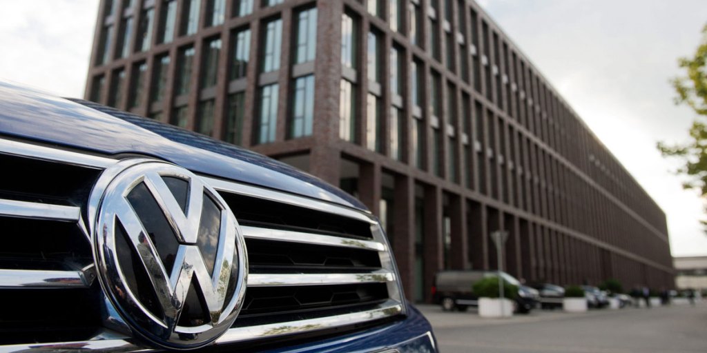 A Volkswagon on the grounds of the VW plant in Wolfsburg, Germany. EPA image