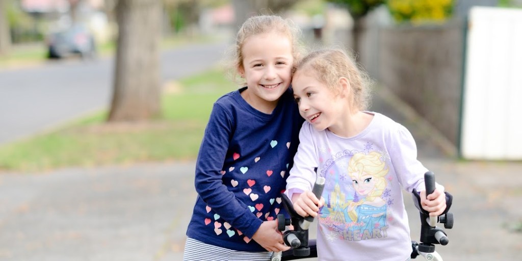 Chloe (right) with sister Lily. Photo: Nat Rogers/InDaily
