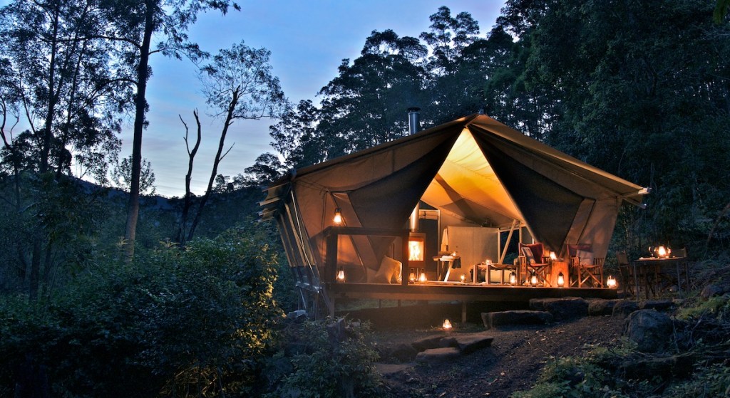 Nightfall camp in Queensland's Lamington National Park.