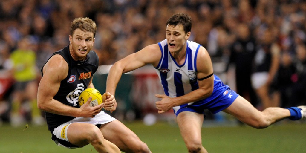 Lachie Henderson in action for Carlton. AAP photo