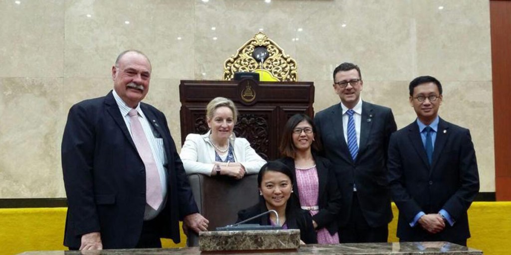 The delegation visits the Selangor State Legislative Assembly. Photo: Twitter