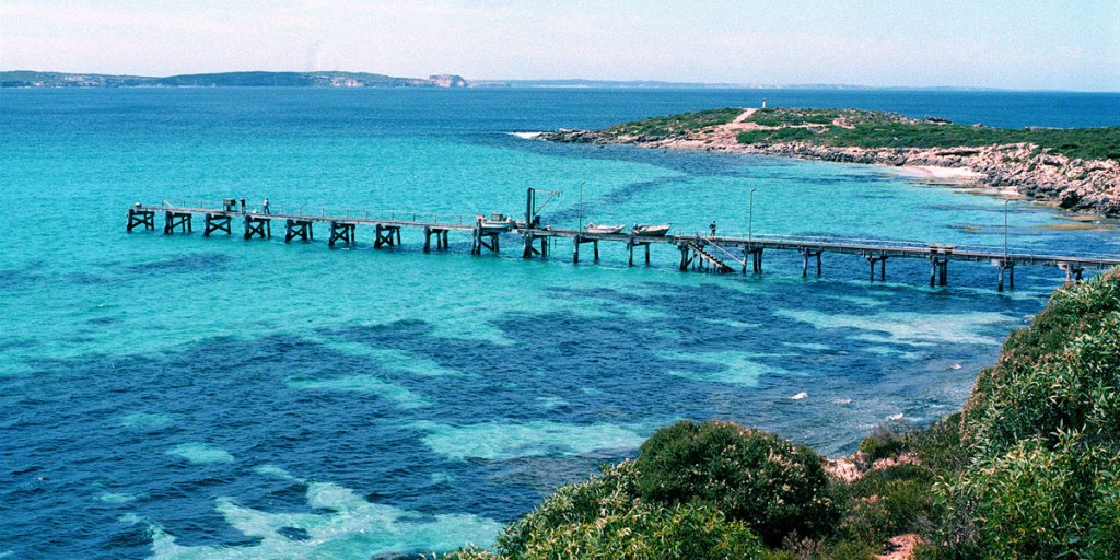 Fishing boats at the jetty on Kangaroo Island's Vivonne Bay. AAP image