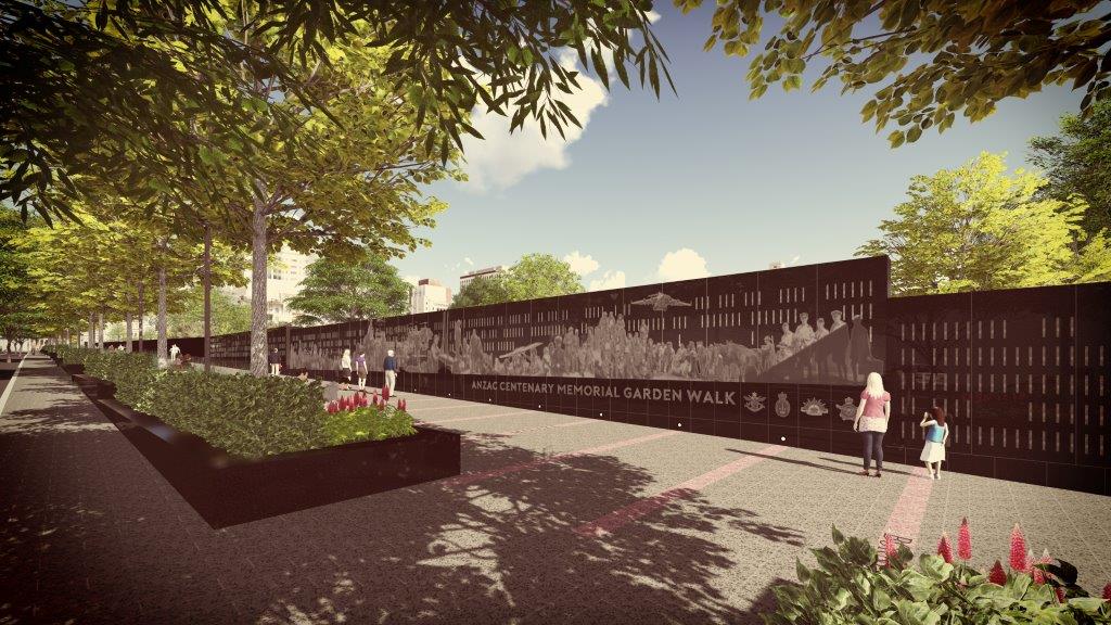 A supplied image of the proposed Memorial Walk.