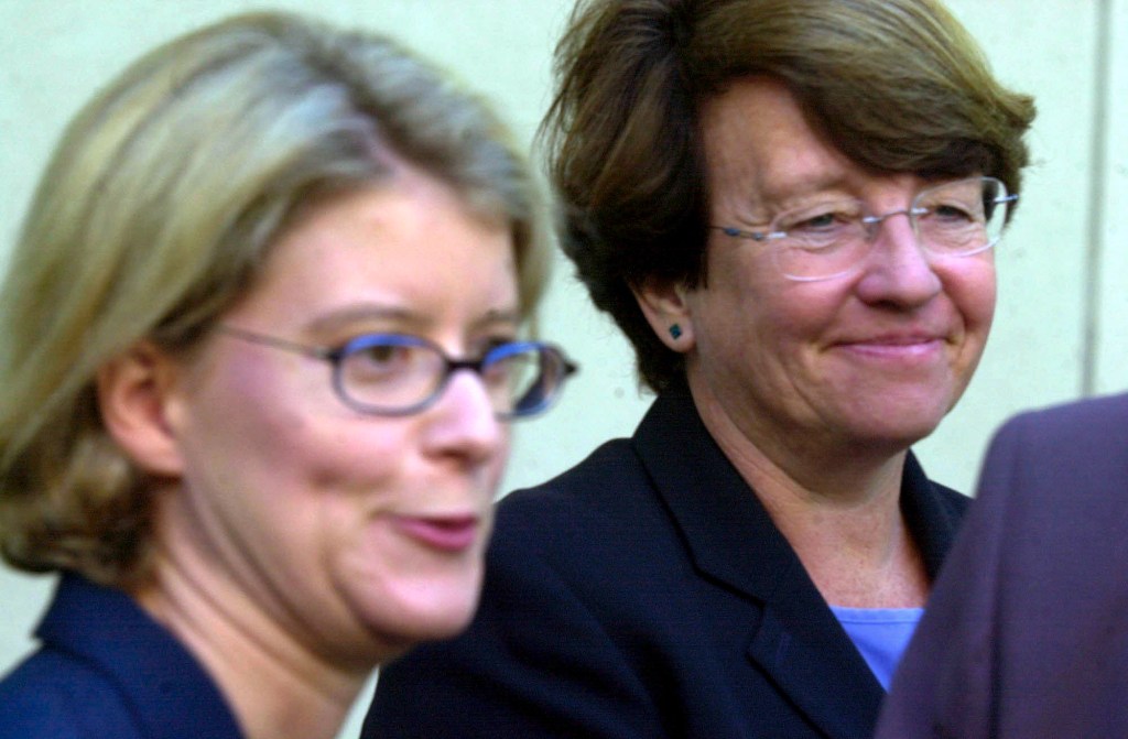 "It was plain nonsense": then-Democrats leader Meg Lees flanked by Natasha Stott Despoja in 2001.