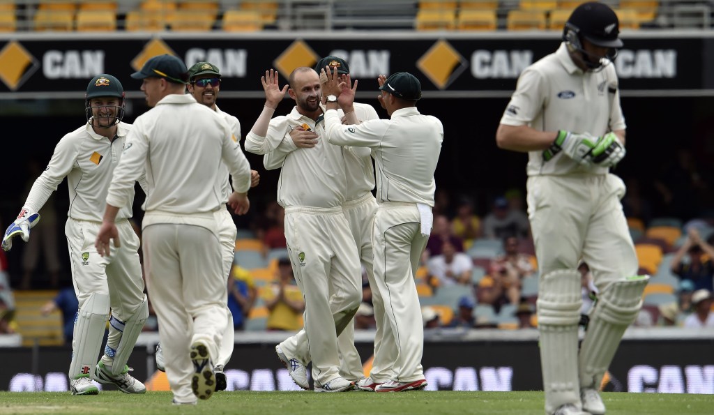Thumbnail for Lyon looms large, but storm clouds threaten Aussie victory
