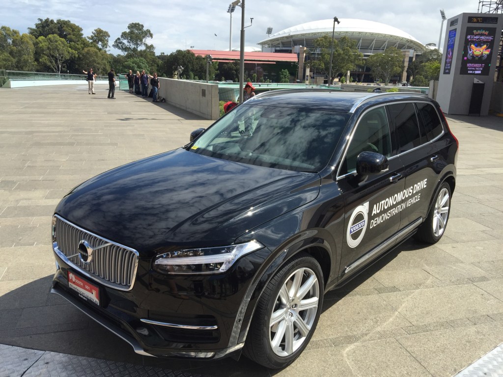 The Volvo XC90 will be tested - sans driver - on the Southern Expressway on Saturday.