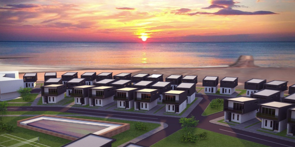 A rendering of plans for the  18-hectare development.