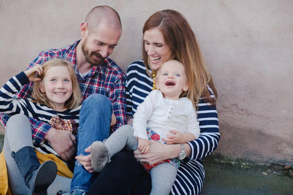 Damien and Melissa Brown with their children, in a picture published on Facebook.