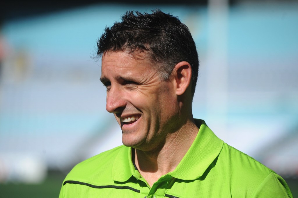 Mike Hussey's Sydney Thunder have won their first Sydney derby in the BBL. AAP Image/Mick Tsikas