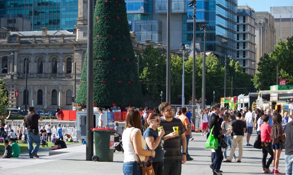 Forkmas in Victoria Square is Fork on the Road's final food truck gathering for the year. Photo: supplied 