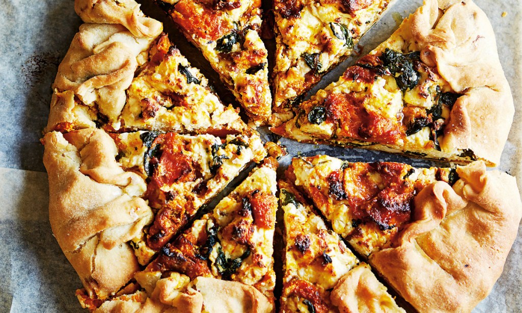 Thumbnail for Rustic Pumpkin, Ricotta and Caramelised Onion Tart