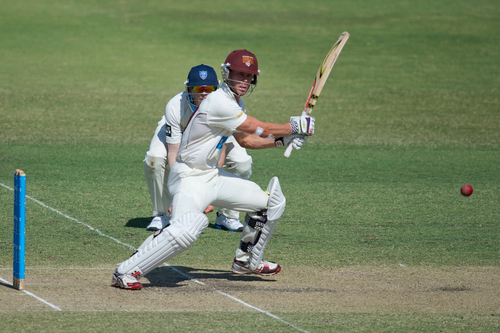 Lynn batting for Queensland in the Sheffield Shield. Photo: Dave Hunt, AAP.