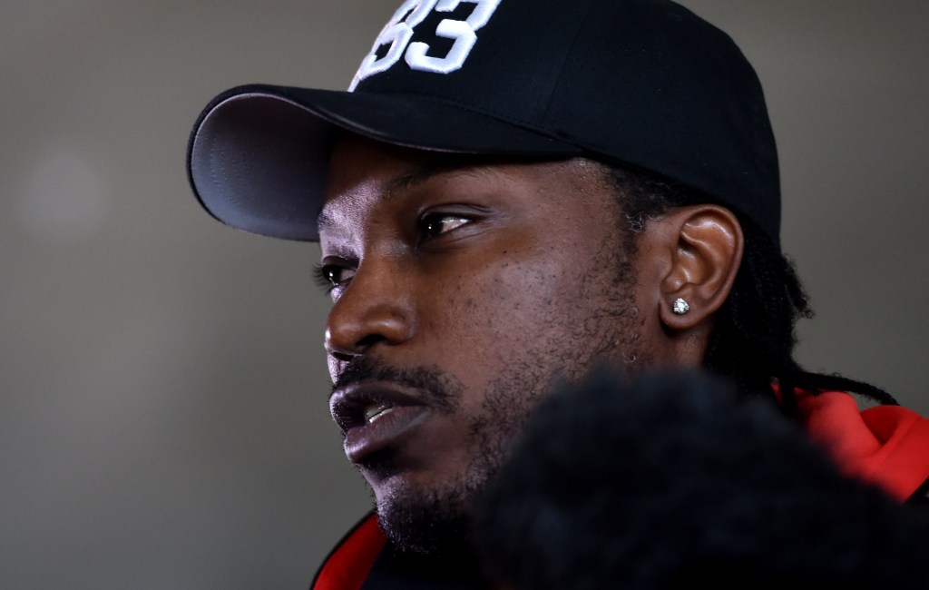 Chris Gayle faces the media in Melbourne last month. Photo: Tracey Nearmy, AAP.