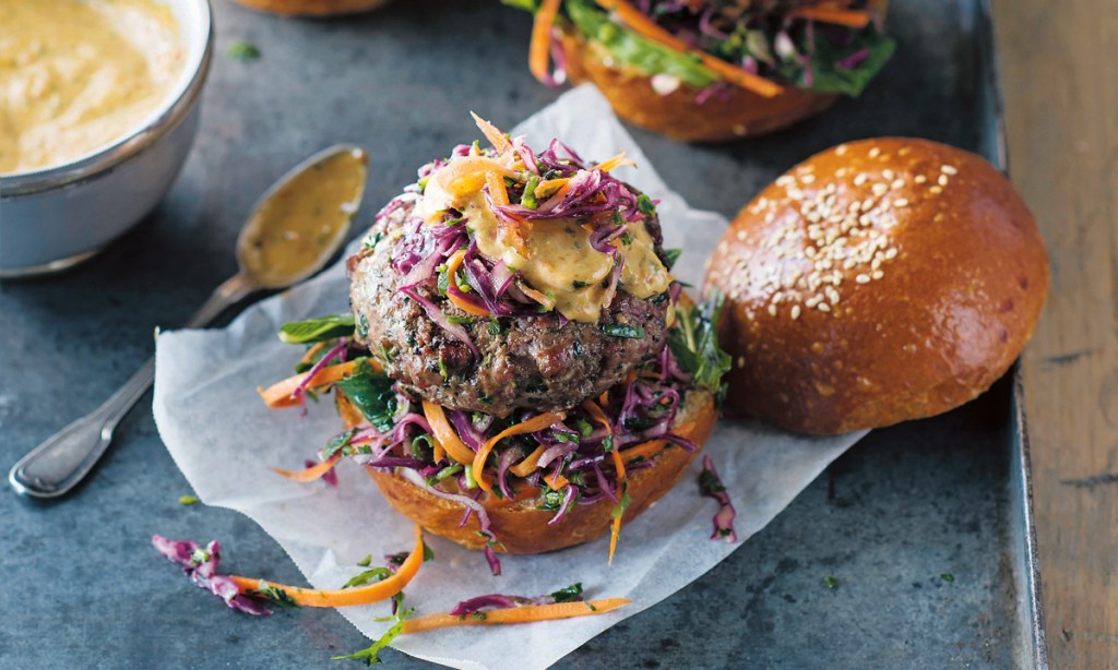 Thumbnail for Lamb Burgers with Middle Eastern Coleslaw