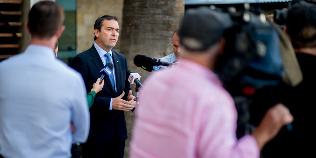 Steven Marshall's approval rating is the equal lowest for an SA Opposition Leader for the past 30 years. Photo: Nat Rogers/InDaily
