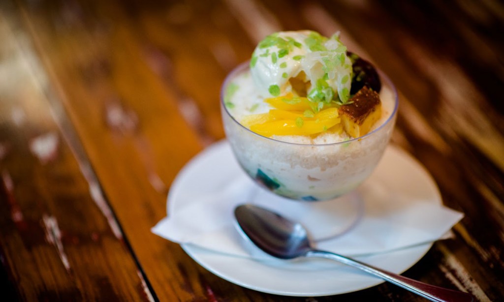 Halo-halo, one of the desserts offered at Tita Kay's.