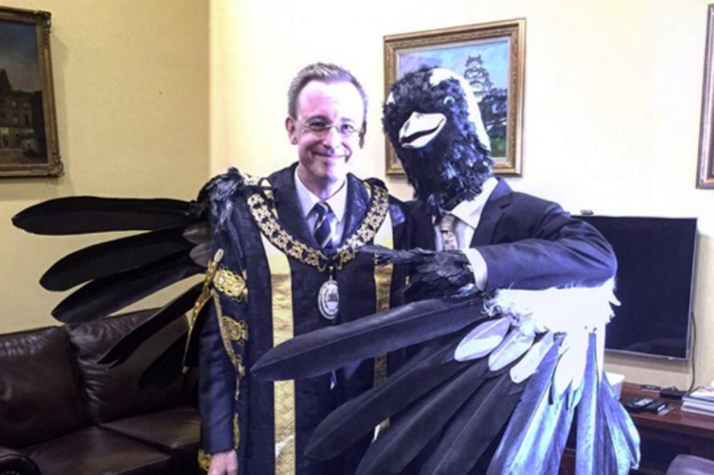 Thumbnail for Giant bird swoops Lord Mayor in Town Hall ambush