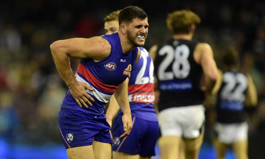 Koby Stevens' 2015 season was cruelled by injury. Photo: Julian Smith, AAP.