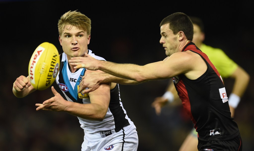 Ollie Wines will continue at the Power until at least 2018. Photo: Julian Smith, AAP.