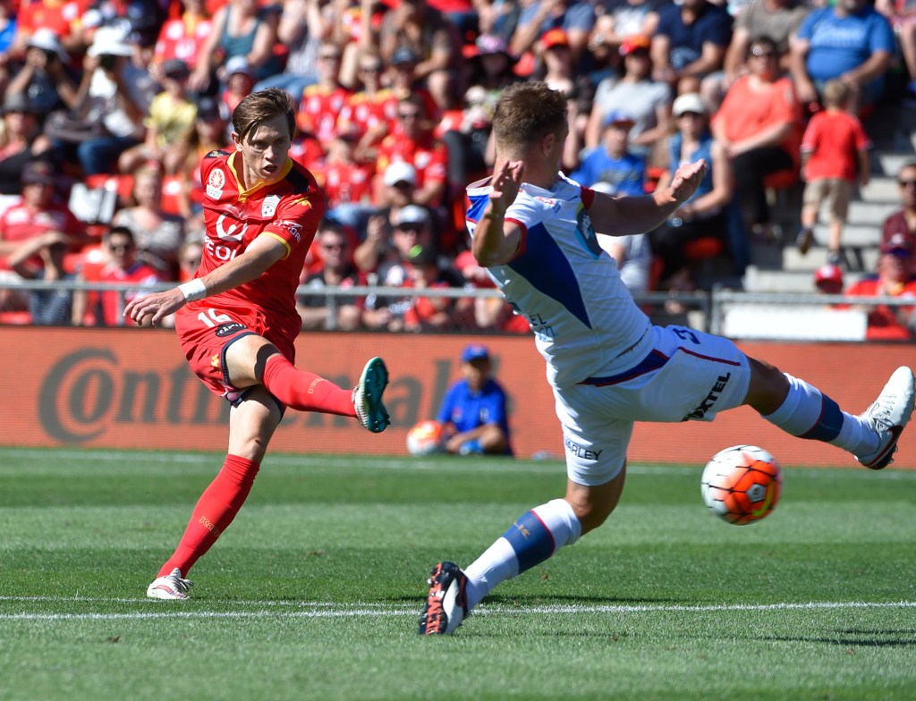 Adelaide United's Craig Goodwin was left out of Friday's match against Sydney. Photo: AAP Image/David Mariuz