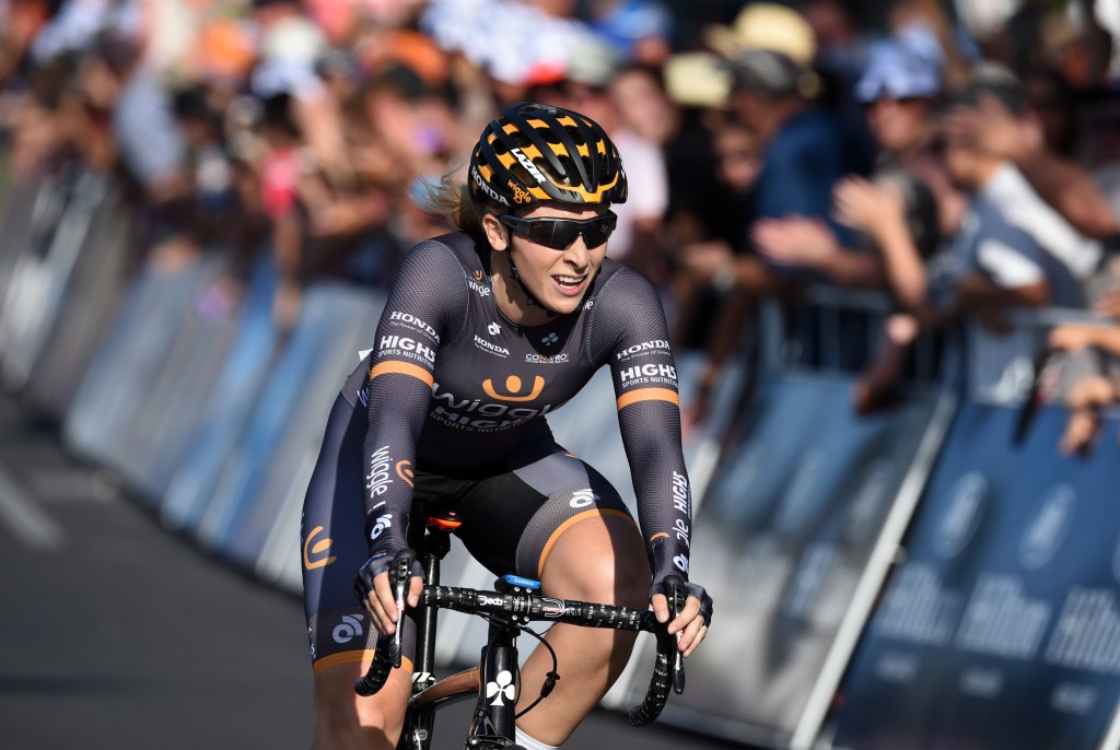 Annette Edmondson at the Santos Women's Tour in Adelaide. Photo: Dan Peled, AAP.