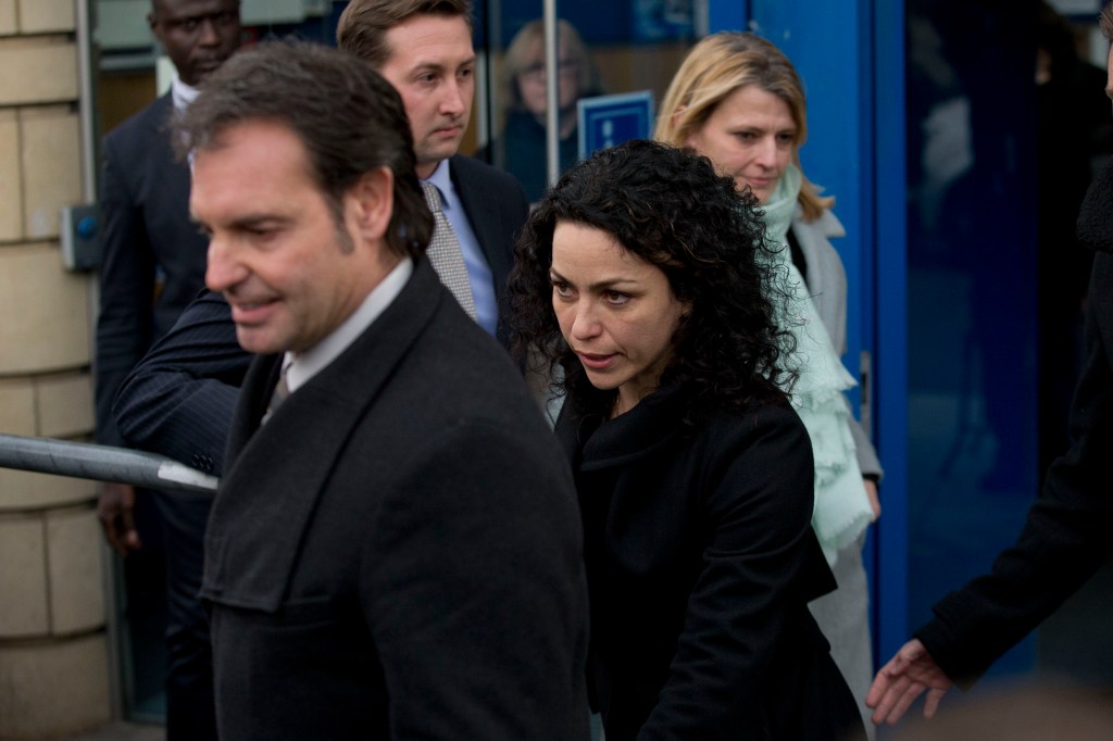 Former Chelsea soccer team doctor Eva Carneiro and her husband Jason De Carteret leave the Croydon Employment Tribunal building. Photo: Matt Dunham, AP.